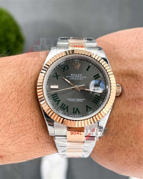 rolex wimbledon datejust rose gold|Rolex Datejust 41 ref 126331.